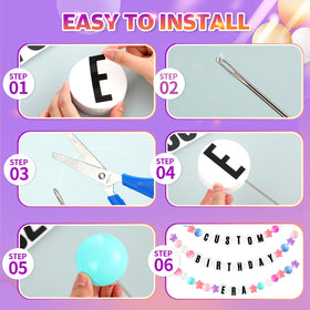 Simgoing embroidery needle and fishing line simplify assembling decorative strings.