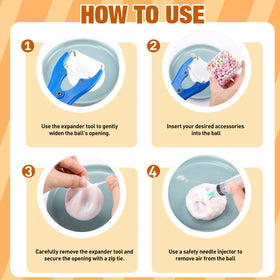 Simgoing expander tool helps shape consistent stress balls.