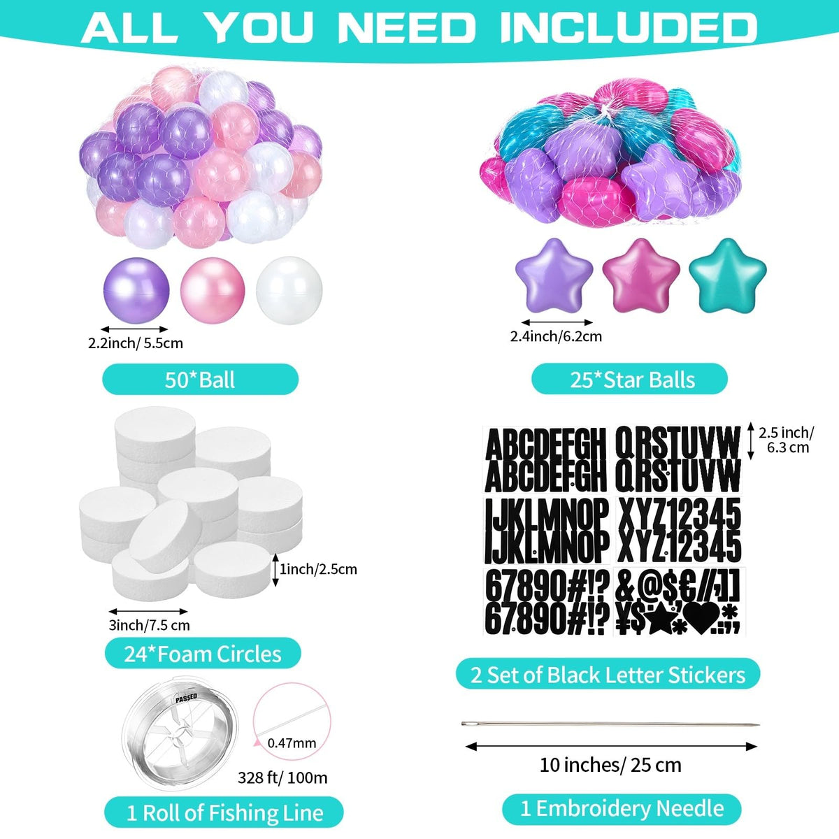 Simgoing foam circles ready for vibrant word combos and festive garlands.