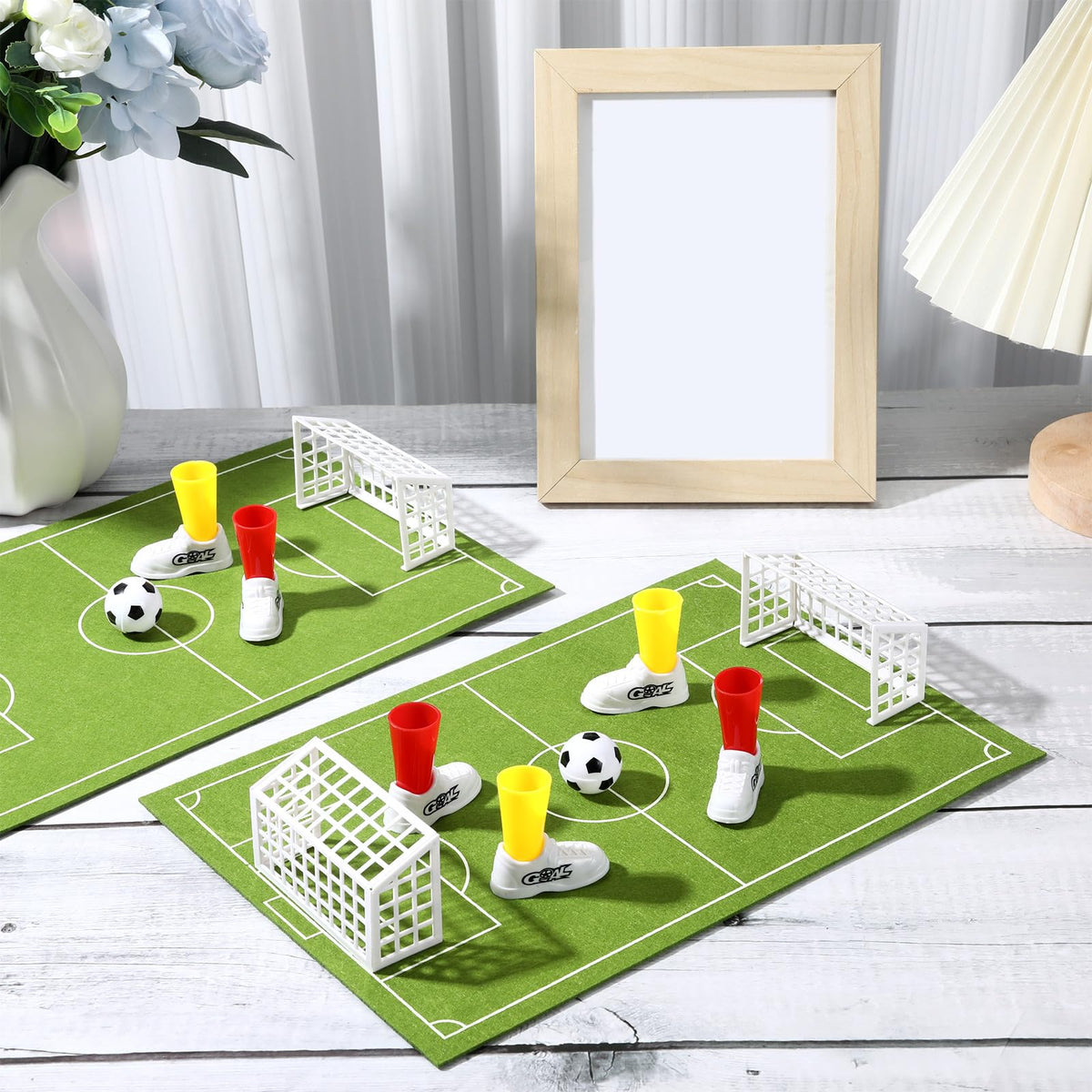 Simgoing sneakers pieces provide precise finger flick control on a table.