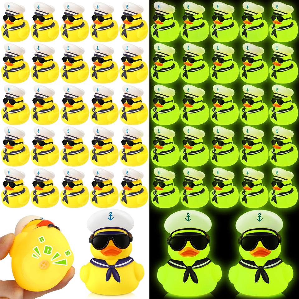 Simgoing glow duck cruise set: 24 pieces glow after sun exposure.