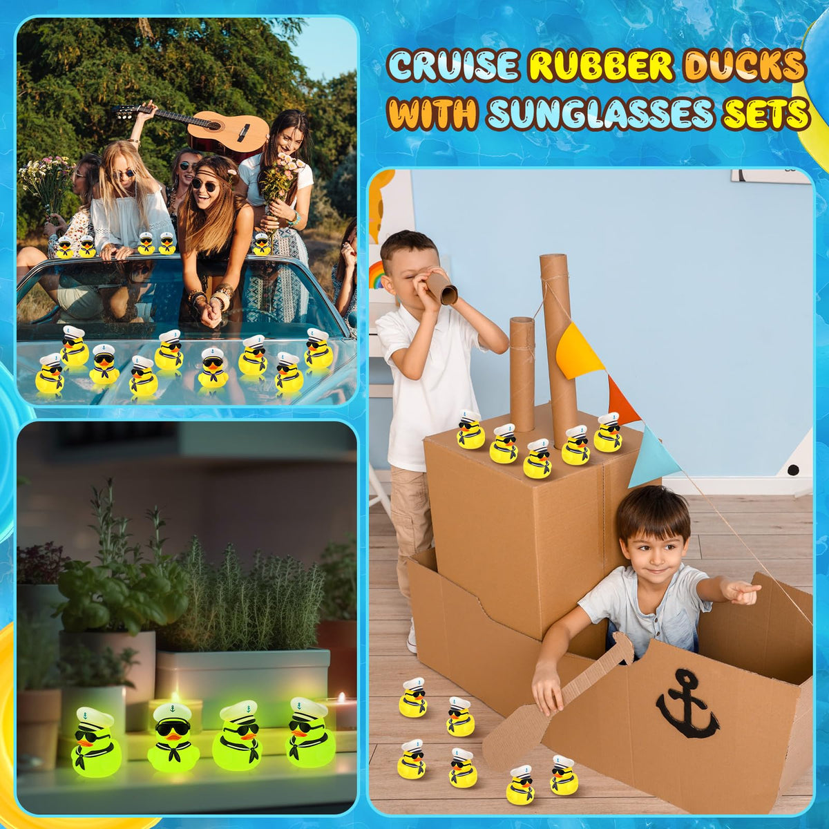 Simgoing cruise-themed bath toy doubles as room decor.