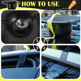 Simgoing black car top hat creates a striking focal point for photos