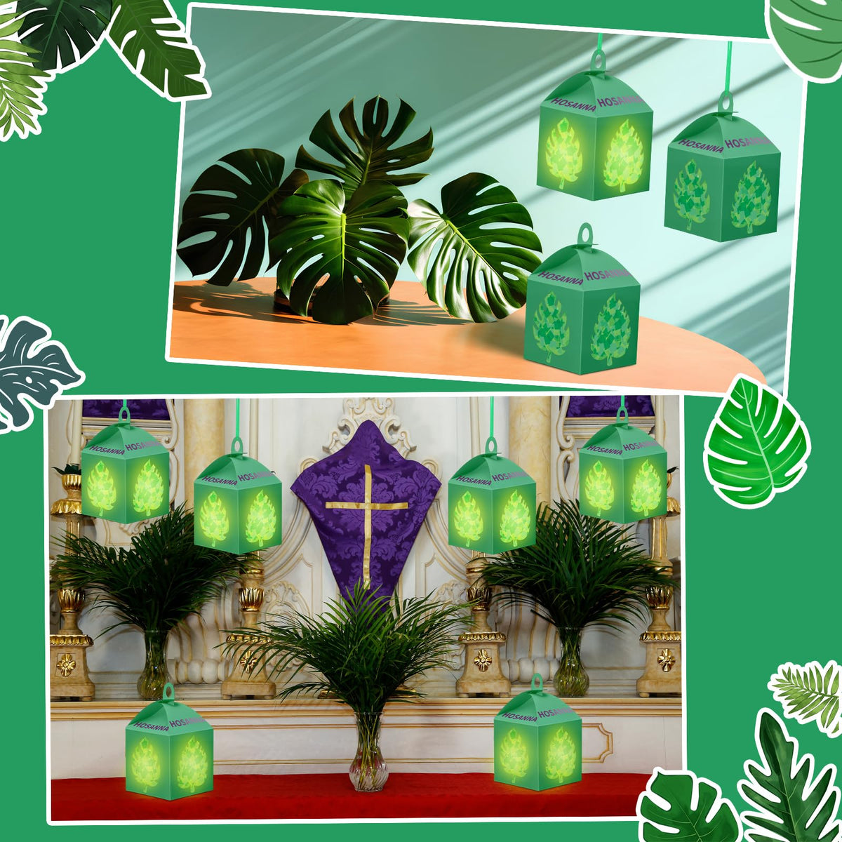 Simgoing hanging lanterns create vibrant windows and door displays.
