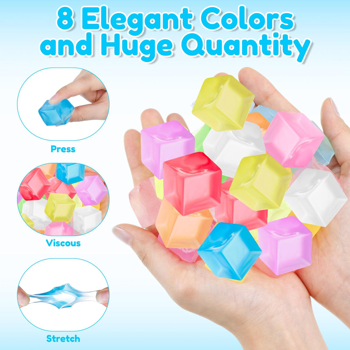 Simgoing orange ice cube fidget for vibrant, satisfying squeezes.