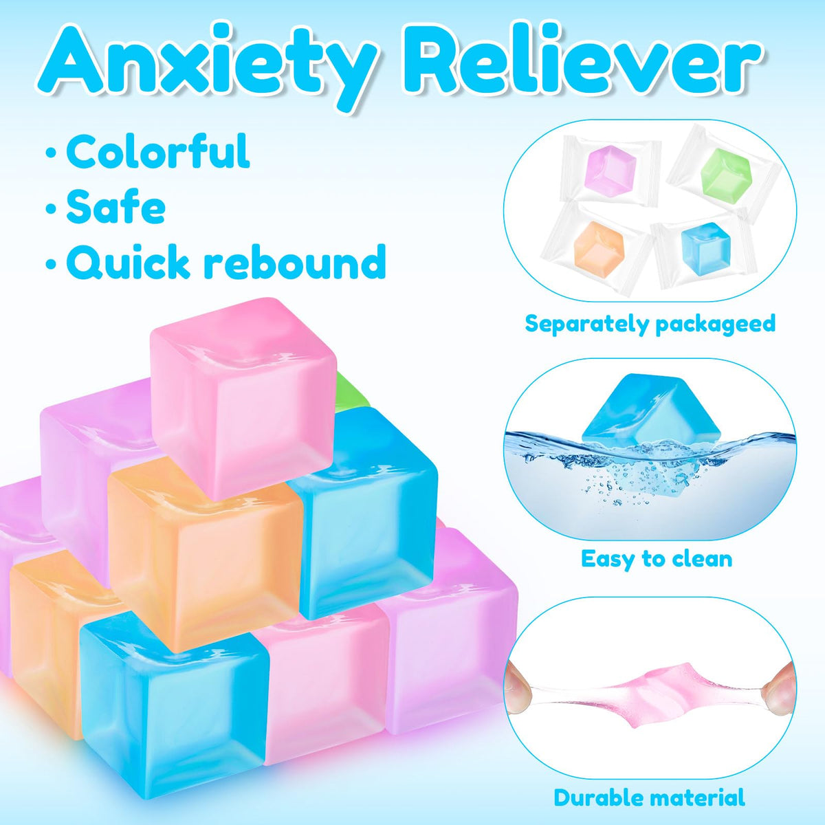 Simgoing purple ice cube fidget offers soothing squeeze during breaks