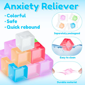 Simgoing yellow ice cube fidget for micro-stress relief.