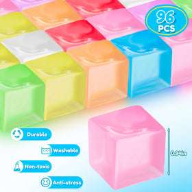 Red Simgoing ice cube stress ball close-up for one-handed fidgeting.