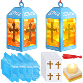 Simgoing Jesus Lights The Way lanterns on display create a colorful sun catcher effect.