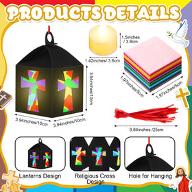 Simgoing LED candle cross lanterns create warm worship space ambiance