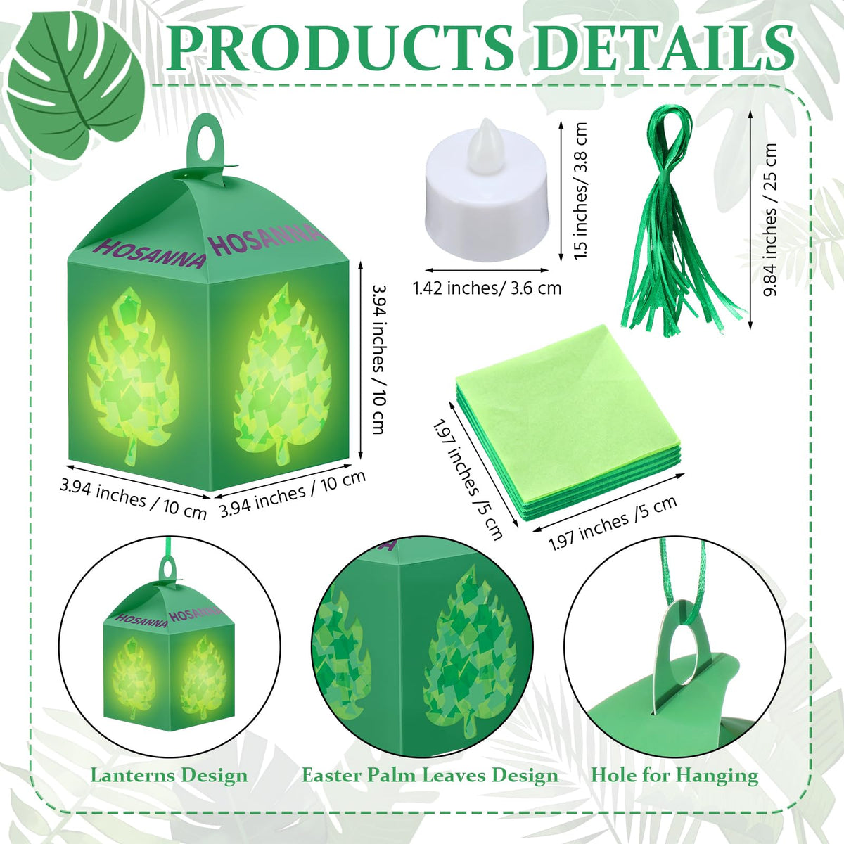 Simgoing LED candles provide safe, warm glow for Easter lanterns.