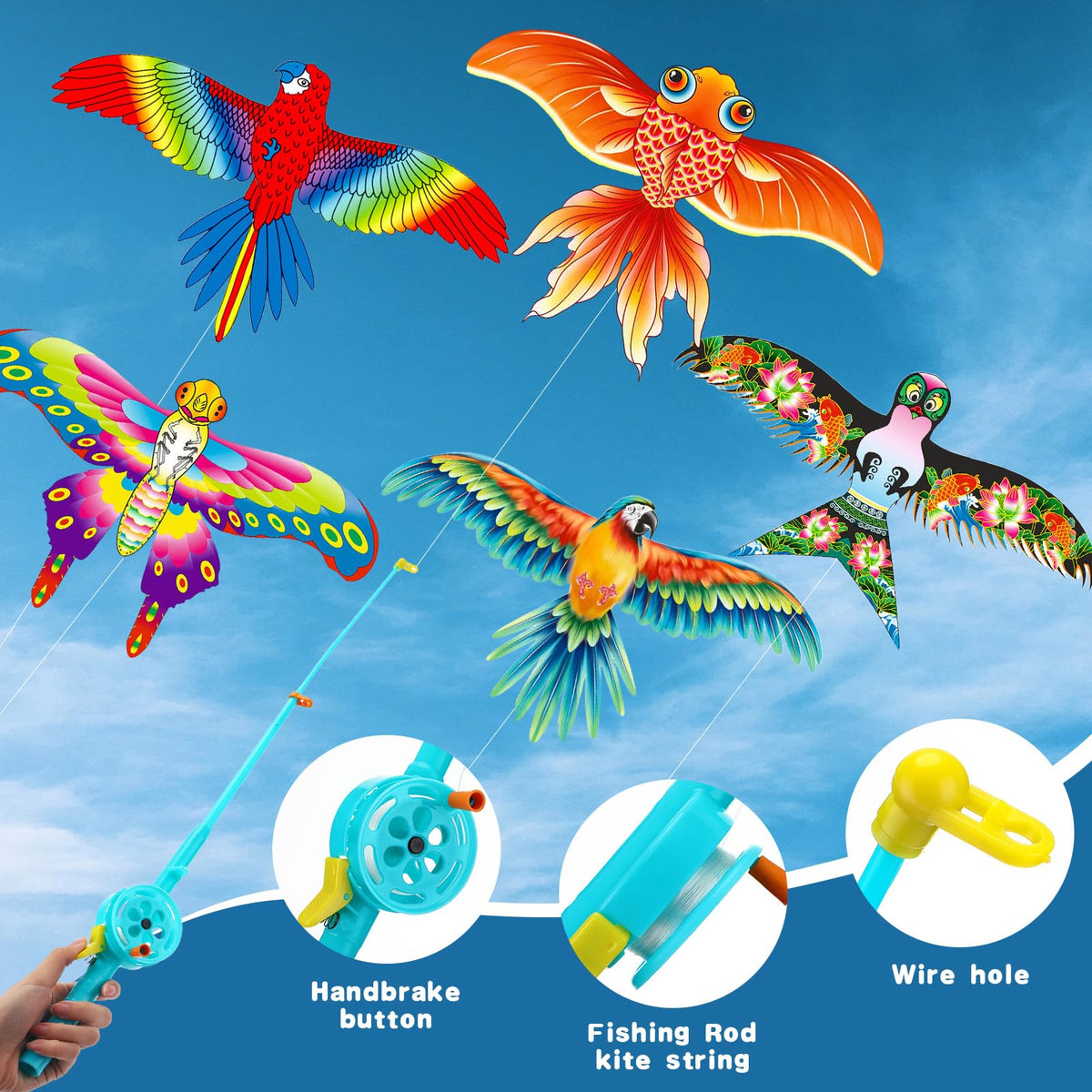 Simgoing magpie kite, durable nylon for lasting outdoor adventures