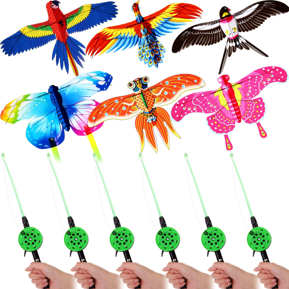Simgoing mini fishing rod kite butterfly design for backyard fun and easy outdoor play