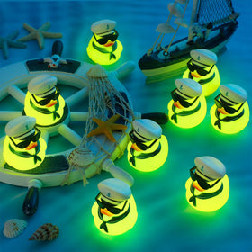 Simgoing glow ducks light up after sunlight for party decor.