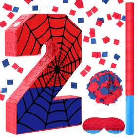 Simgoing Number 2 Spider Web Pinata ready for party games and treats.