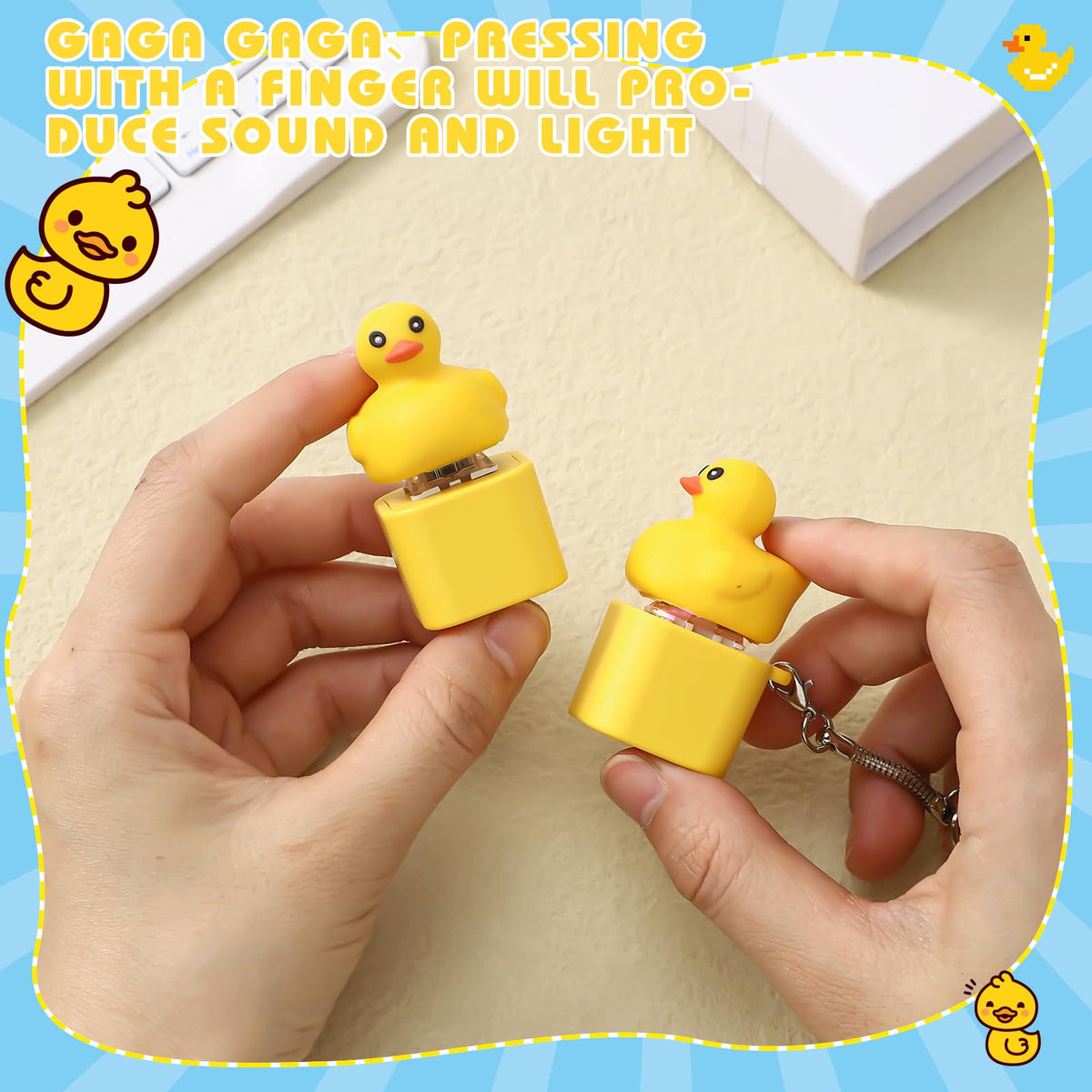 Simgoing quacking duck keychain compact design ideal travel accessory.