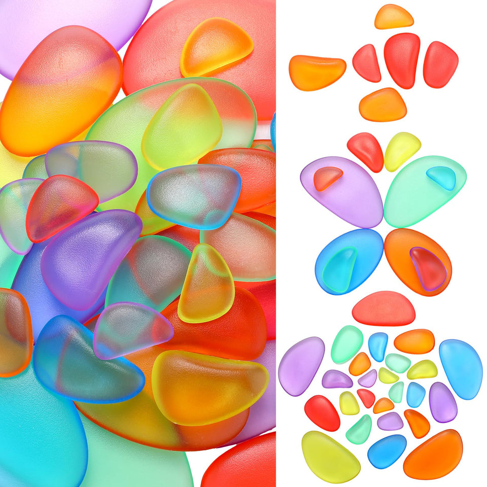 Simgoing rainbow stacking stones: colorful set for sorting and fine motor skill practice.