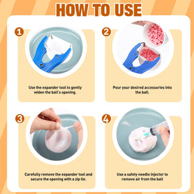Simgoing stress ball kit sealing and filling for easy customization