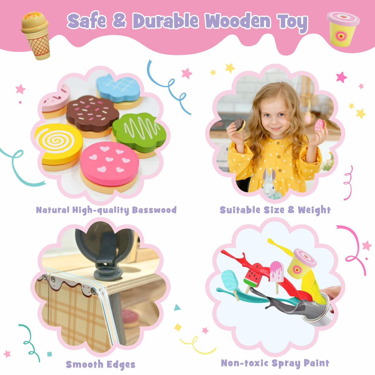 SIMPLIPLAY butter cookies set for tactile pretend baking.