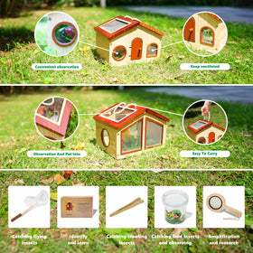SIMPLIPLAY Kids Explorer Kit wooden habitat crafted from pine for a natural home
