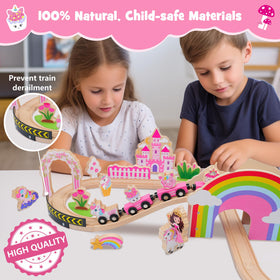 SIMPLIPLAY magnetic-train glides along tracks with reliable magnetic connections