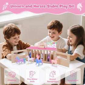 SIMPLIPLAY unicorn-figures-eight: eight colorful unicorn figurines spark storytelling and role play.