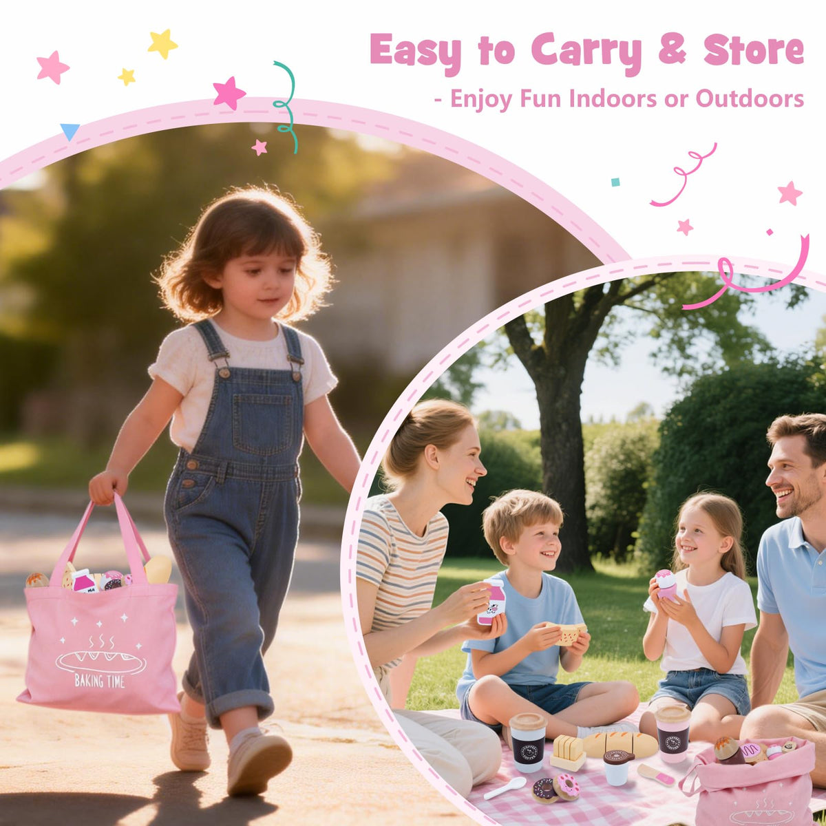 SIMPLIPLAY wooden coffee-espresso set adds café-style pretend play possibilities.
