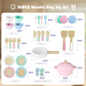 SIMPLIPLAY wooden spatulas enable realistic kitchen role-play scenarios.