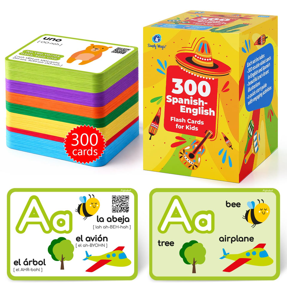 Simply Magic flash cards with audio for kids to hear pronunciation