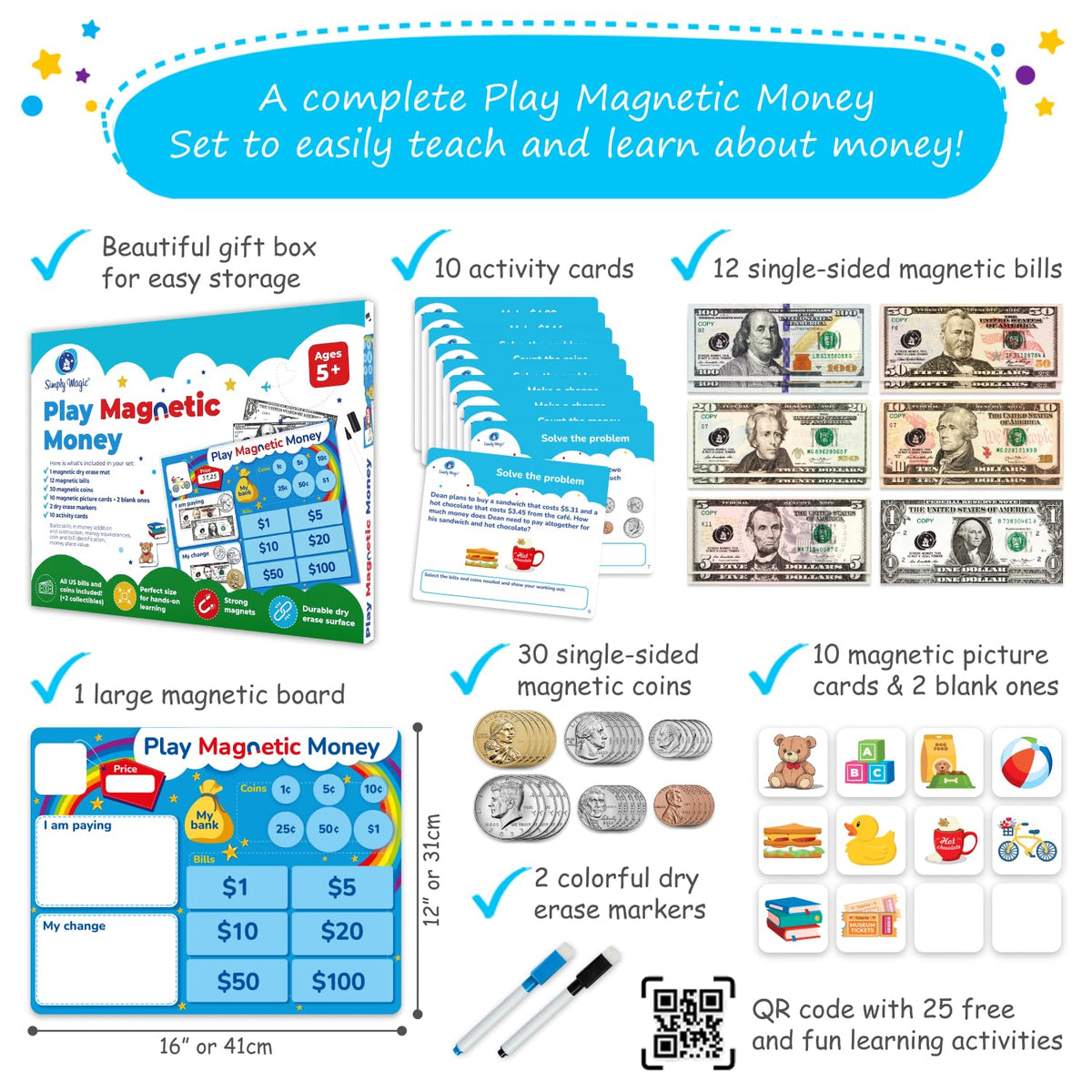 Simply Magic activity cards (10) spark math challenges and discussion