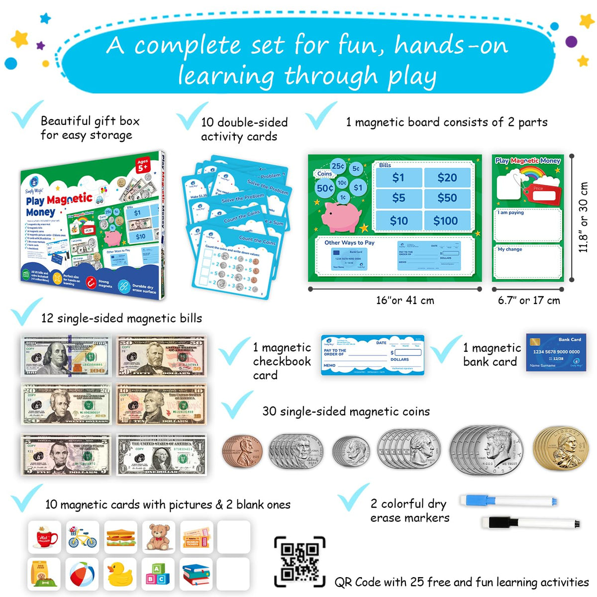 Simply Magic activity cards support guided money lessons and interactive learning