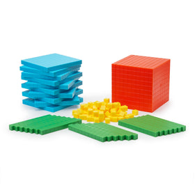 Simply Magic 131-piece base ten kit suitable for home learning and classrooms.