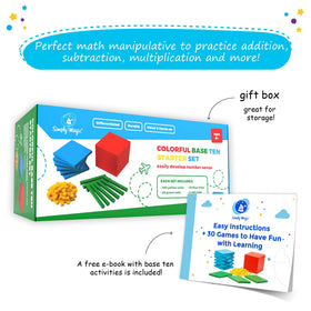Simply Magic base ten blocks provide hands-on practice for math stations.