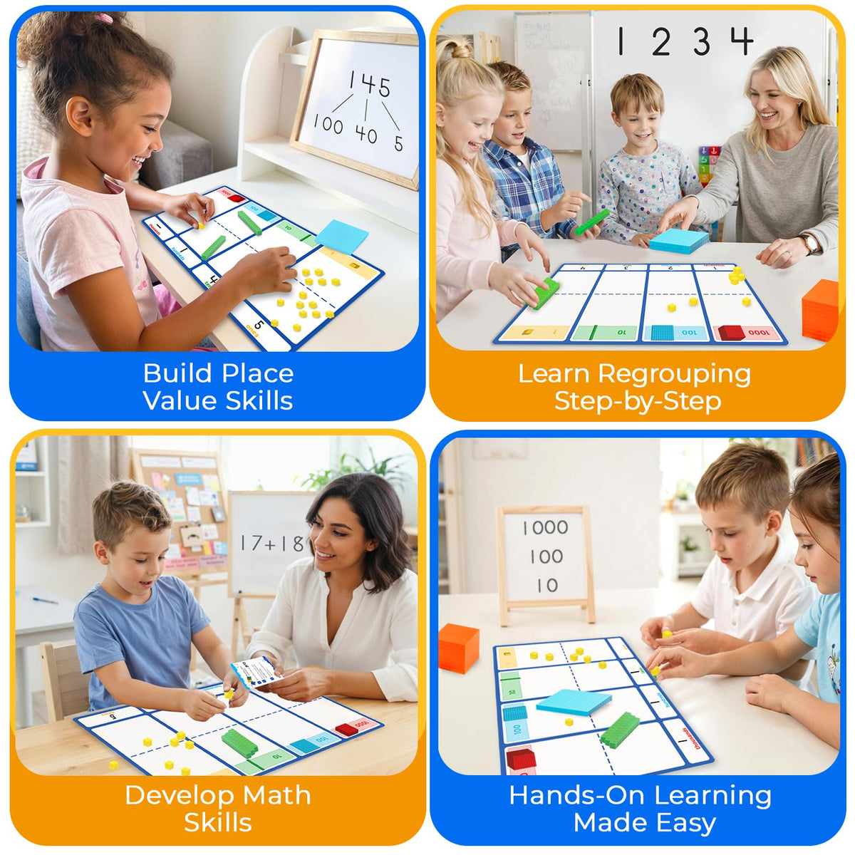 Simply Magic 10-sided dice add randomization for engaging math challenges.