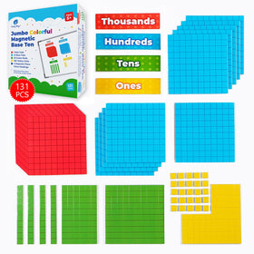 Simply Magic colorful base ten blocks magnetic set for engaging math lessons