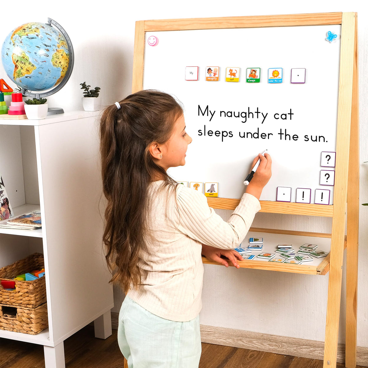 Simply Magic dry erase lap board and markers for quick practice and review.