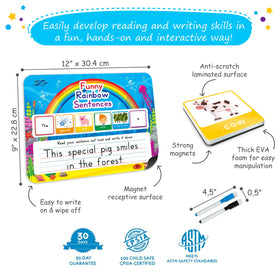 Simply Magic dry erase markers for easy sentence editing and practice.
