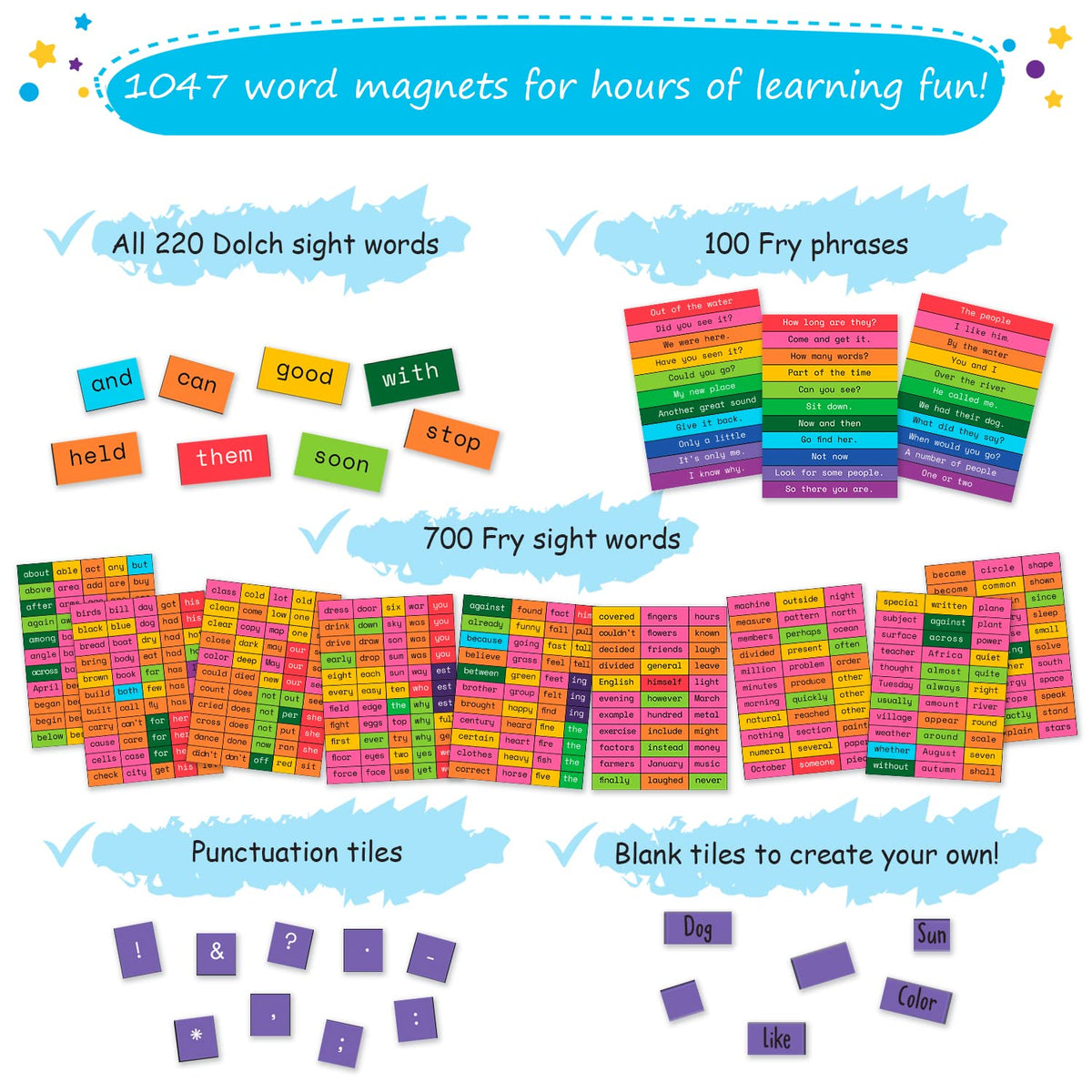 Simply Magic fridge magnets for kids writing poems and stories on a refrigerator