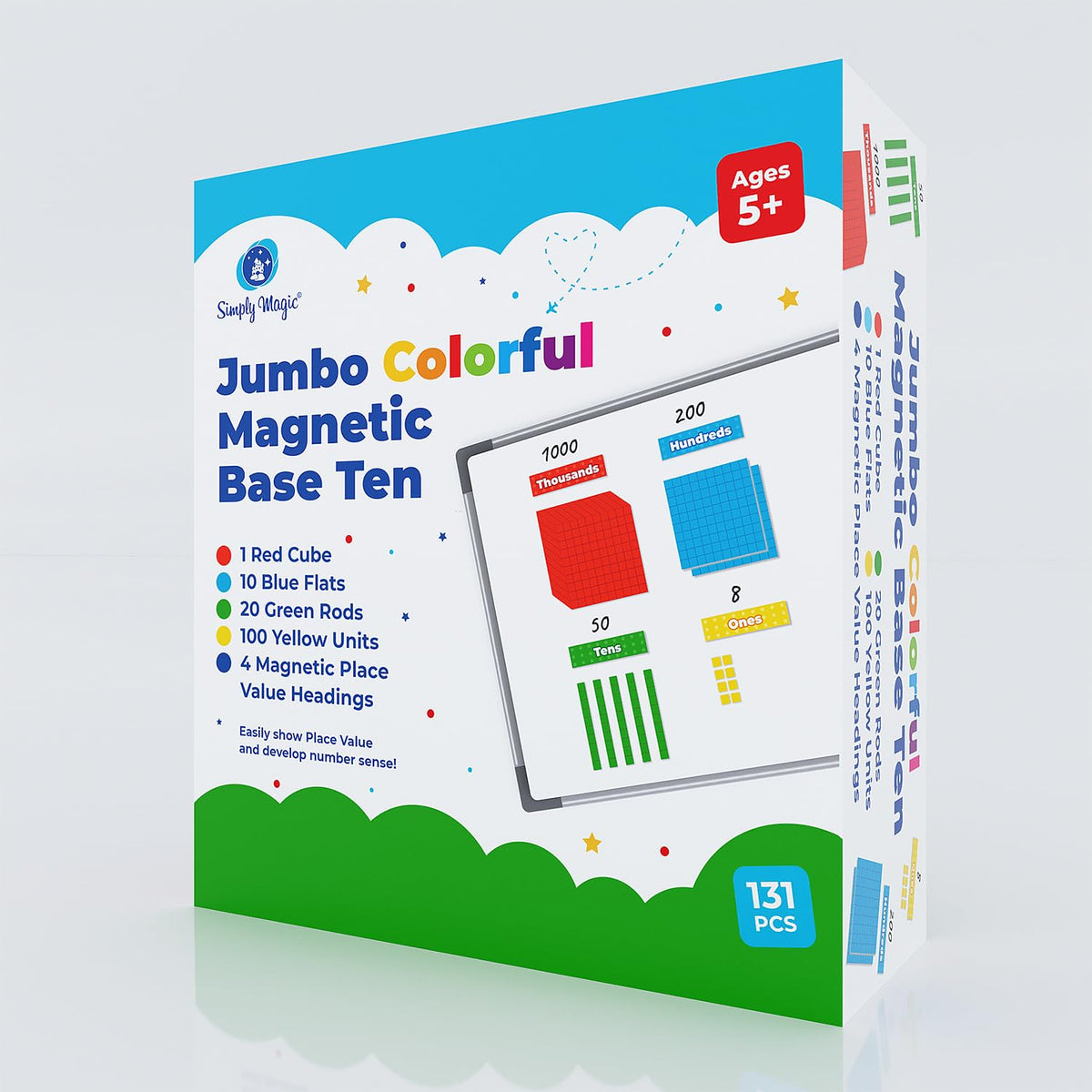 Simply Magic gift ready base ten blocks set for teachers and homeschool