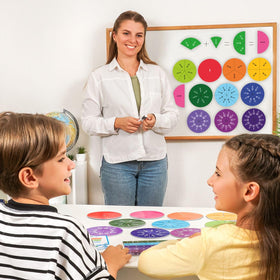 Simply Magic homeschool use promotes hands-on fraction practice