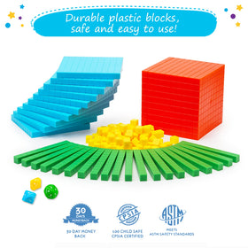 Simply Magic hundreds flats show large quantities clearly for comparison and grouping.