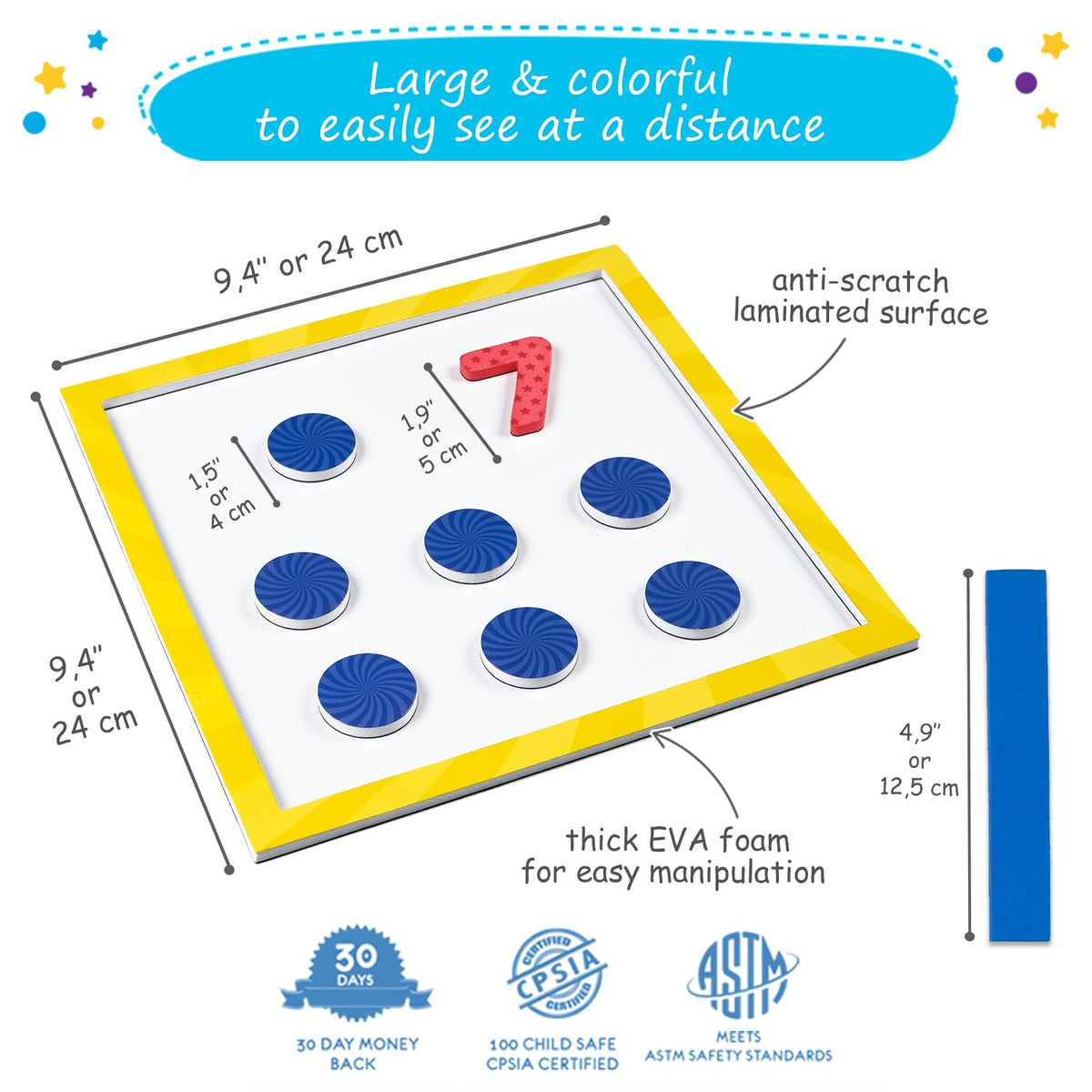 Simply Magic large magnetic circles illustrate number relationships with clarity