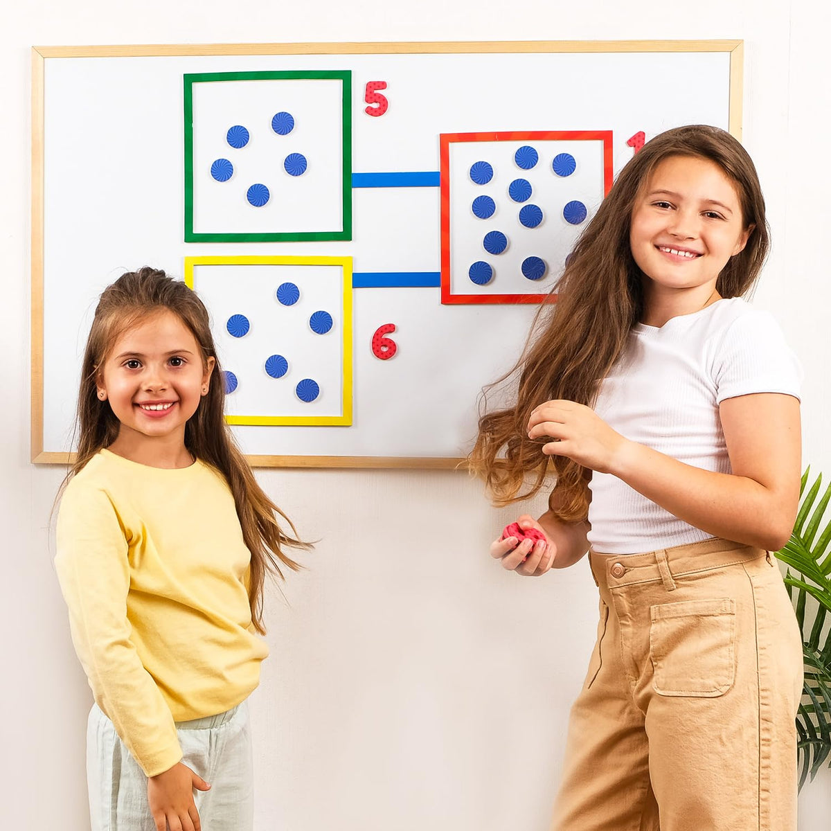 Simply Magic magnetic counters offer tactile counting and grouping practice