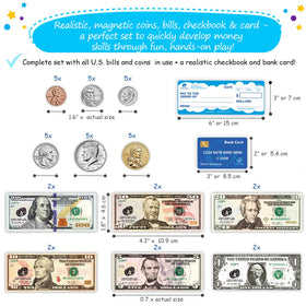Simply Magic magnetic picture cards enhance pretend play and money storytelling