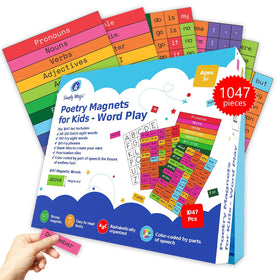 Simply Magic poetry magnets complete set for on-fridge sentence building and poetry creation