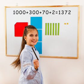 Simply Magic red cube base ten block aiding rapid place value understanding