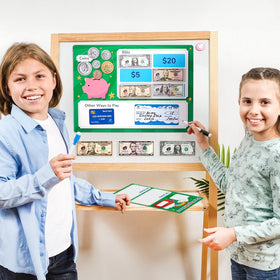 Simply Magic two-part magnetic board for classroom demonstrations of money