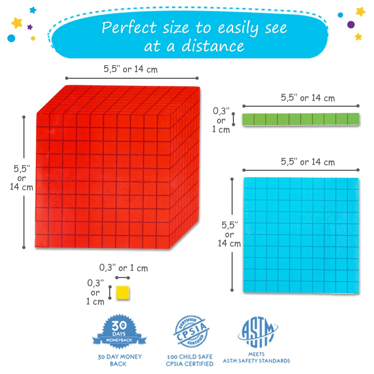Simply Magic yellow units base ten blocks clarify ones concept visually