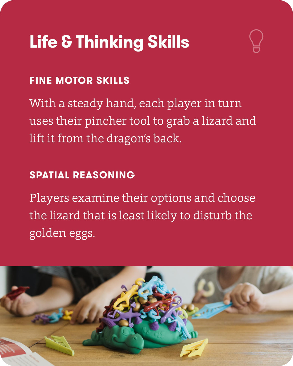 SimplyFun Dreaming Dragon players 2-4 illustrating family-friendly competition