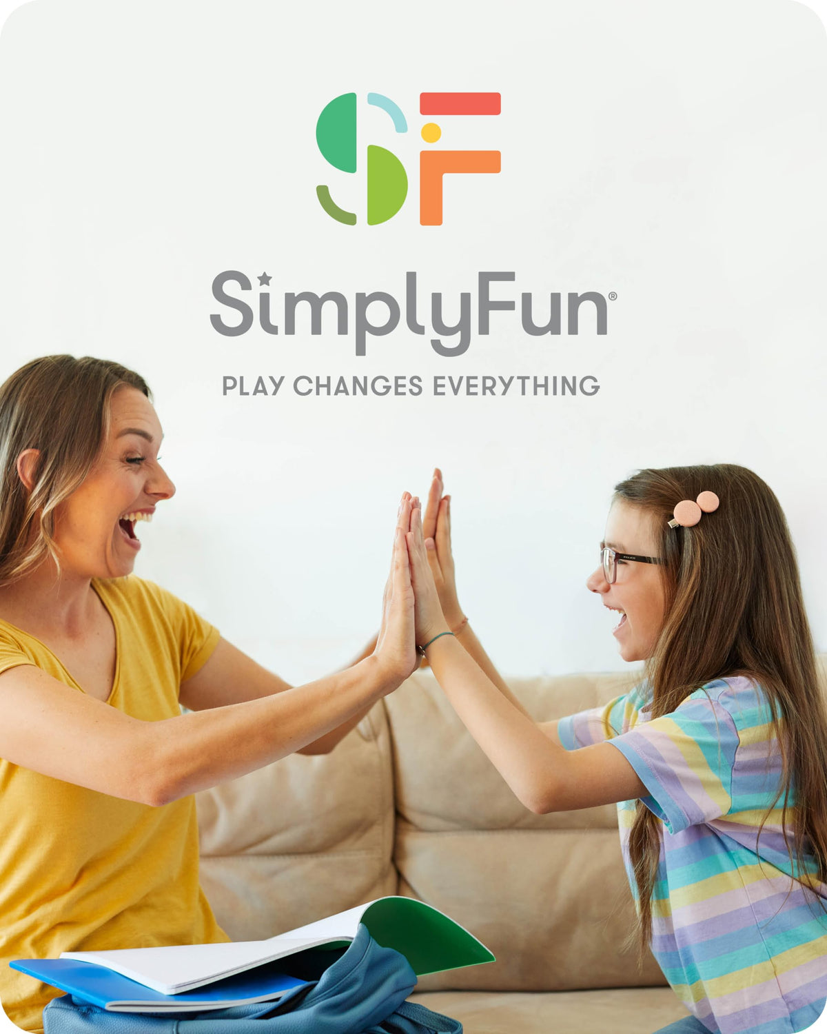 SimplyFun Sumology box contents including tiles and board.
